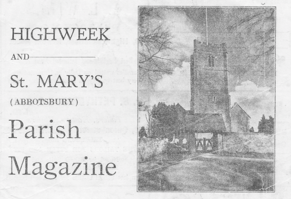 Why did I have in my possession a parish magazine from 1958? Mystery&nbsp;revealed!